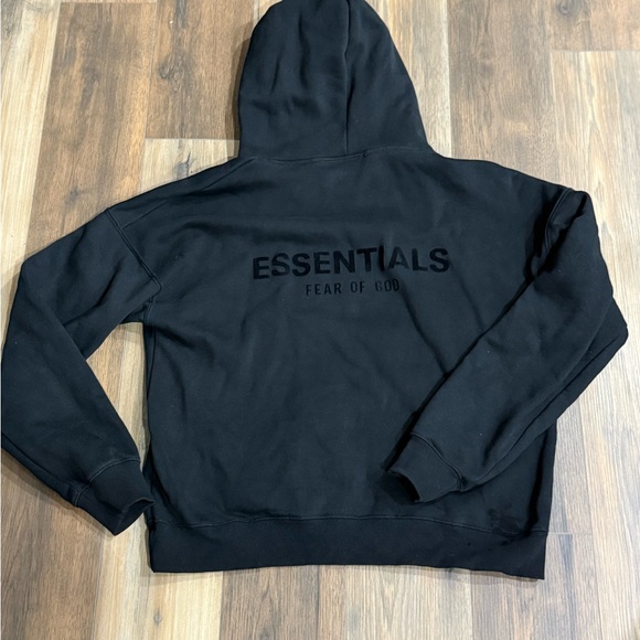 Fear of God Essentials Black long sleeve pullover hoodie - Picture 5 of 8